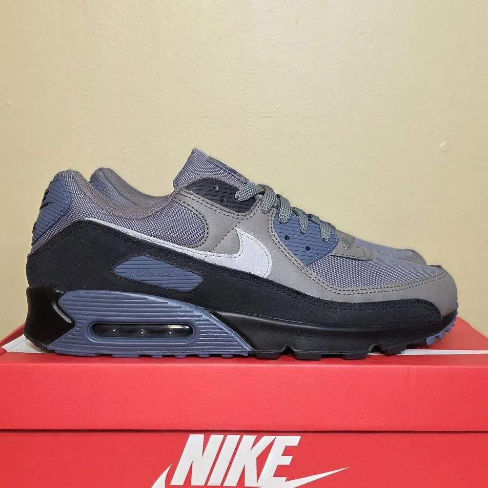 Nike Air Max 90 Smoke Grey Diffused Blue IB6392-001 Men's Size 13